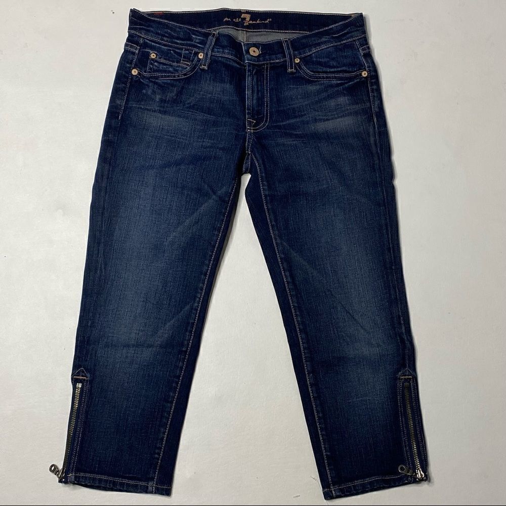 7 for All Mankind | Zippered Denim Capri’s